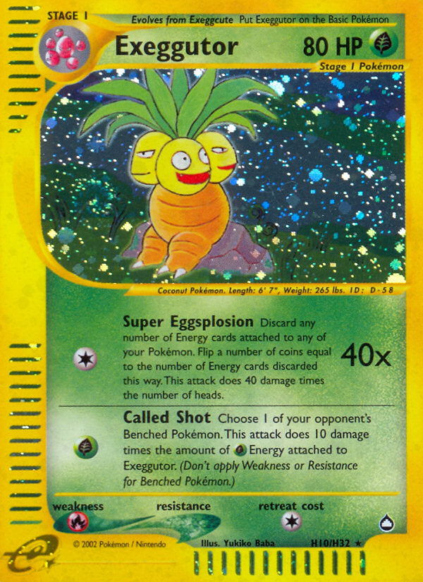 E-Series Aquapolis Holo Exeggutor #H10/H32